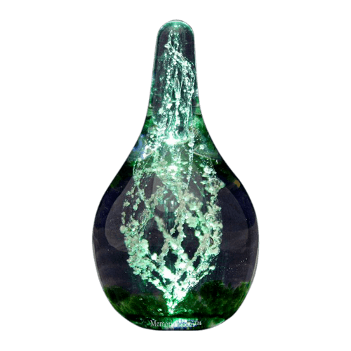 Emerald Tear Pet Cremation Keepsake